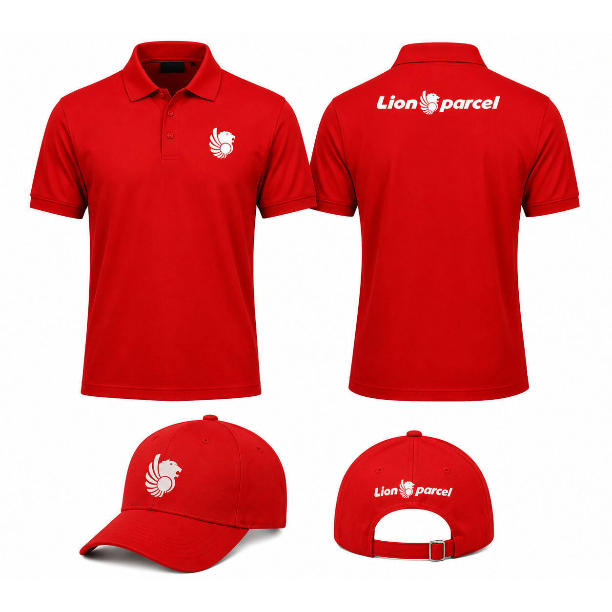 Paket Seragam & Topi Merah Lion Parcel - Image 3