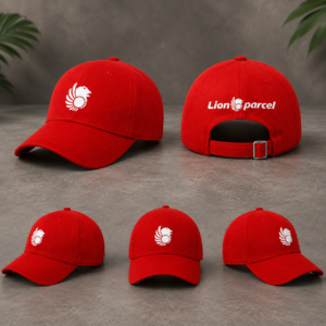 Topi Merah Lion Parcel