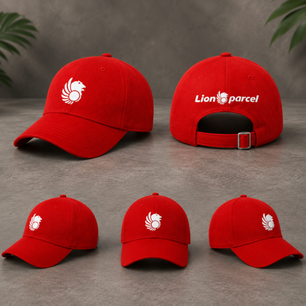 Topi Merah Lion Parcel